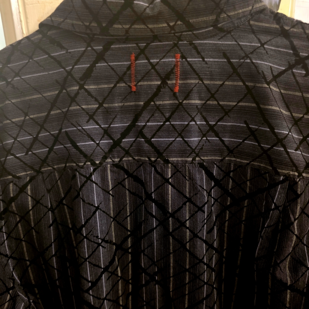 Vintage Black and Gray Checkered Dress Shirt - Picture 3 of 6